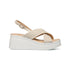 Sandali beige in similpelle morbida con zeppa 6 cm Lora Ferres, Donna, SKU w043000310, Immagine 0